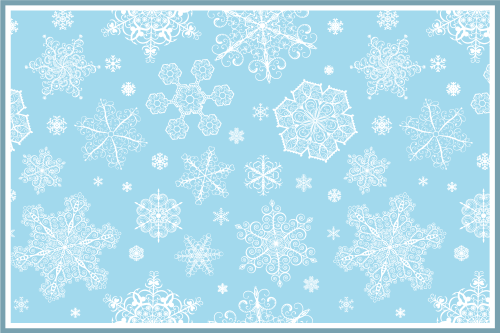 Christmas placemats snowflake design surface - TenStickers