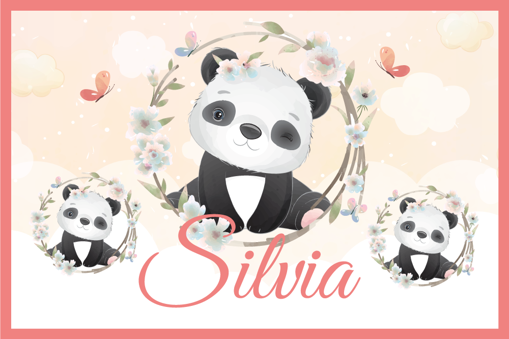 Charming panda arrangement children placemats - TenStickers