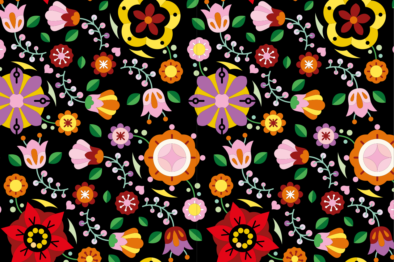 Original placemats with vibrant floral design - TenStickers