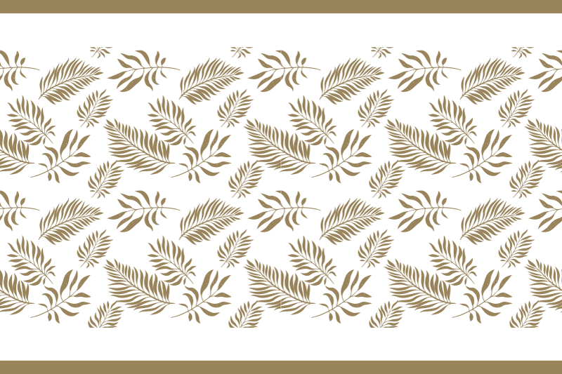 Textured placemats elegant leaf design - TenStickers