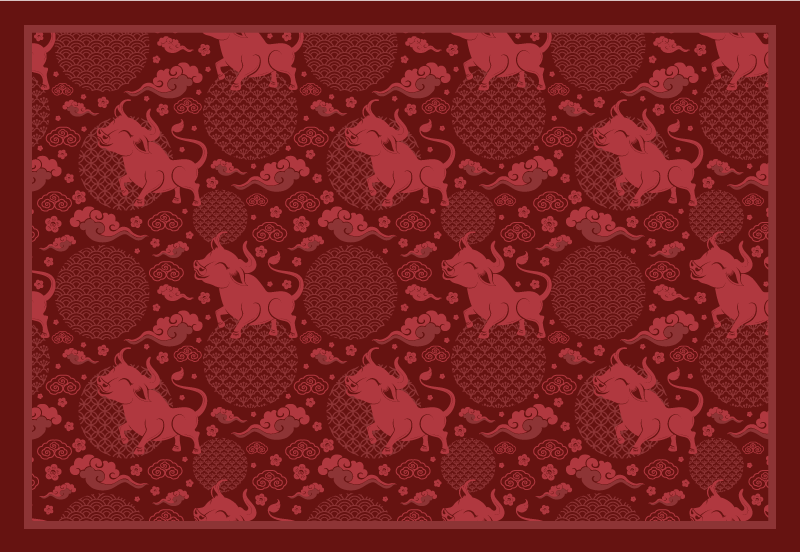 Chinese style vintage pattern Vinyl placemats - TenStickers