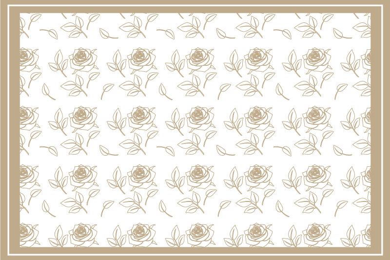 Original placemats floral pattern border - TenStickers