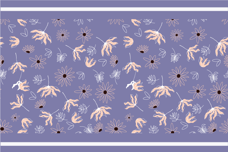 Textured placemats with floral pattern elements - TenStickers