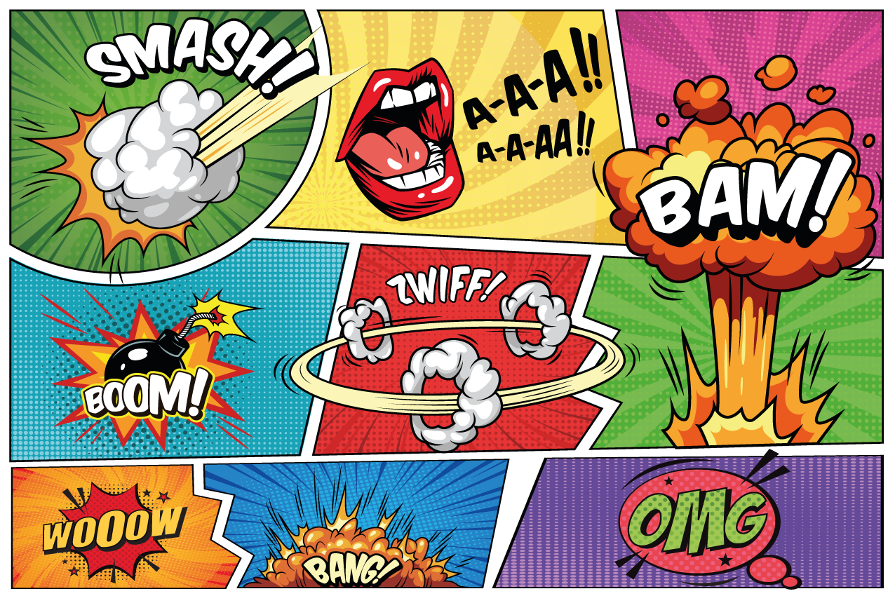 Original placemats comic dialogue bubbles - TenStickers