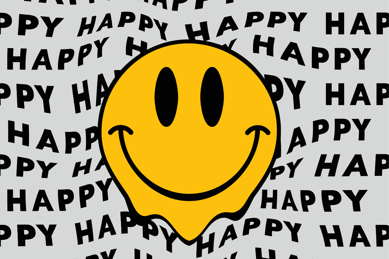 Quote placemats happy smiley face - TenStickers