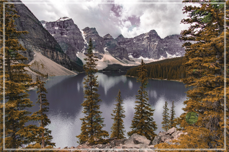 Modern placemats scenic mountain view design - TenStickers