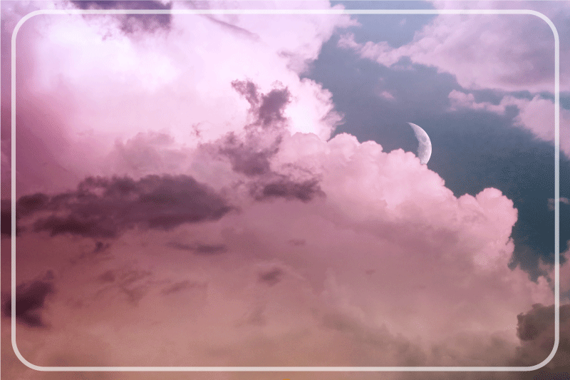 Modern placemats cloudy sky moon - TenStickers