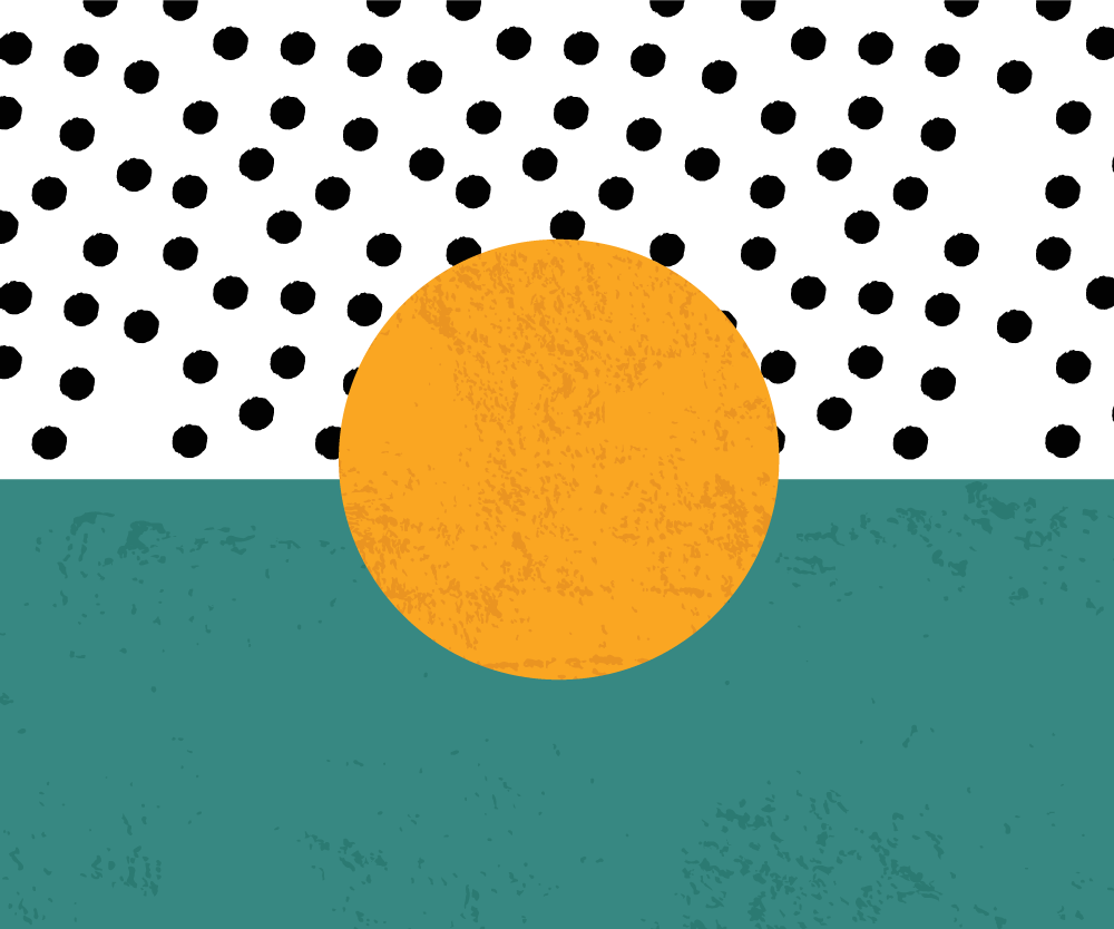 Black dotted abstract  design original placemats - TenStickers