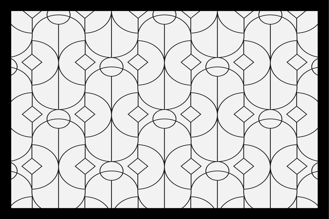 Modern placemats in geometric pattern style - TenStickers