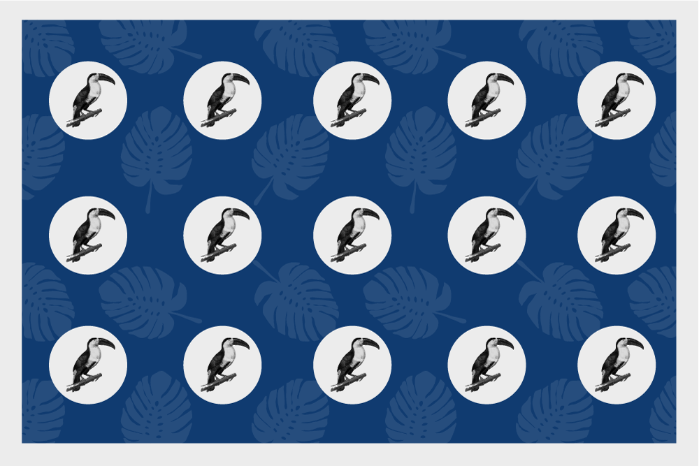 Original placemats tropical bird design - TenStickers