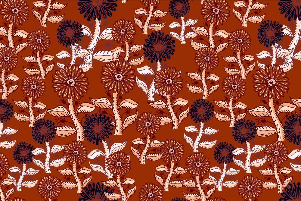 Original placemats floral design tableware - TenStickers