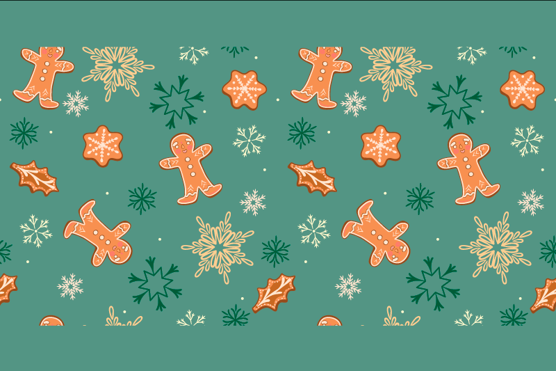 Christmas placemats gingerbread cookie designs - TenStickers
