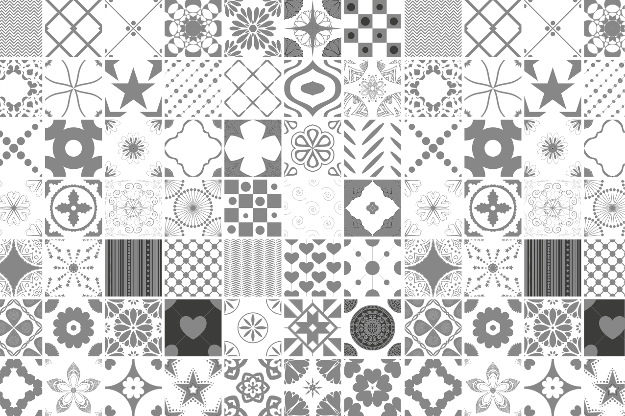 Textured placemats in patterned monochrome texture - TenStickers