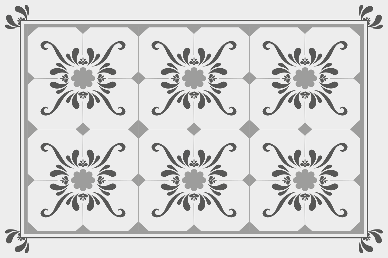 Gray "soleil" elegant placemats - TenStickers