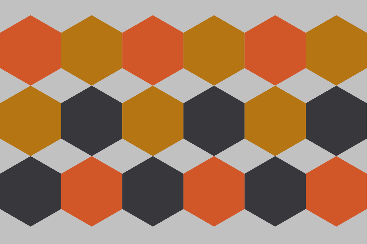 Modern placemats with hexagon pattern design - TenStickers