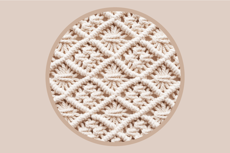Textured placemats with elegant crochet design - TenStickers