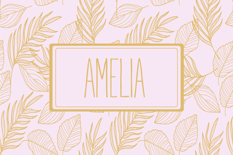 Personalised placemats personalized leaf design - TenStickers