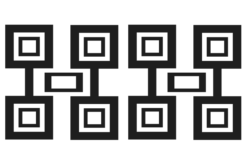 Modern squared motif contemporary placemats - TenStickers