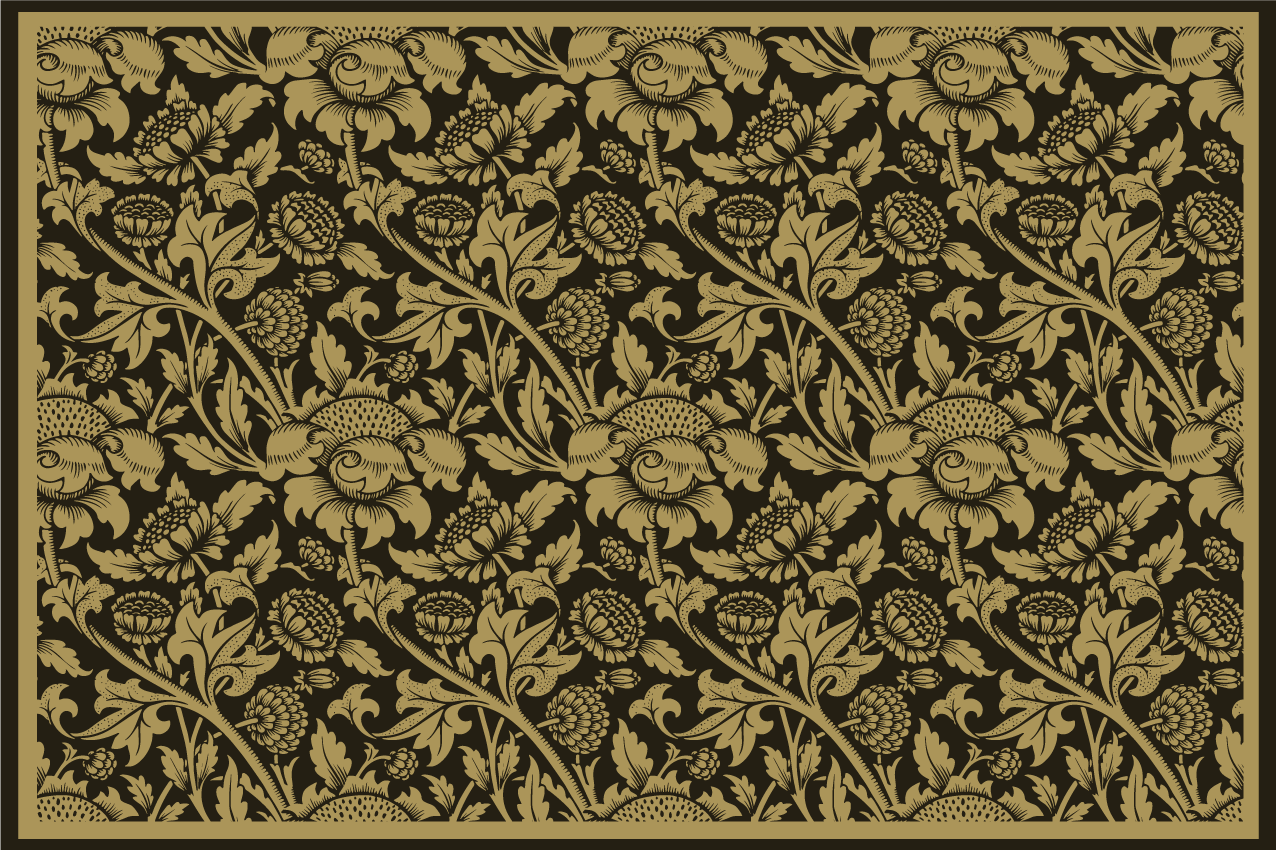 Elegant placemats botanical grace - TenStickers