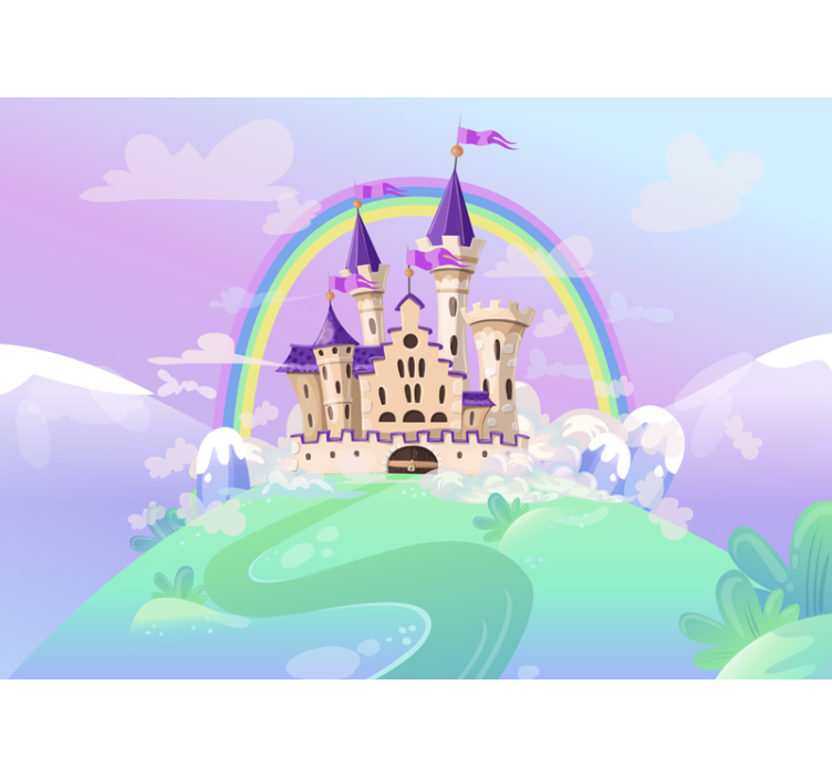 Children´s wall murals the princess castle - TenStickers