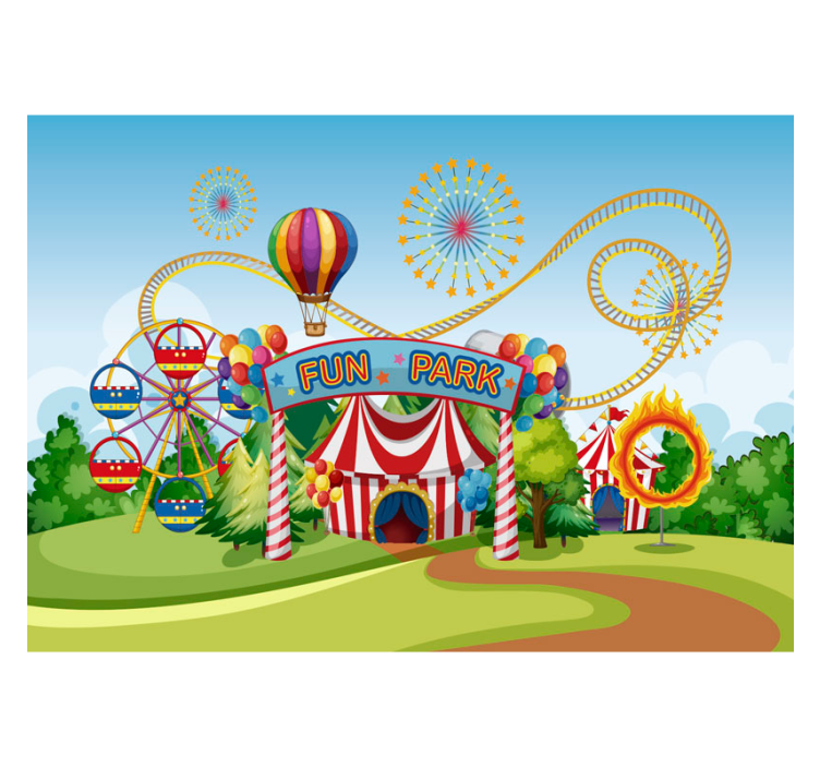 Amusement Park childrens wall mural - TenStickers