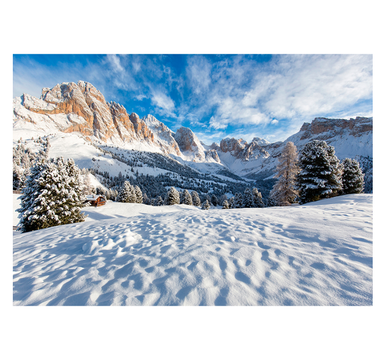Icy summit ranges landscape wall mural - TenStickers