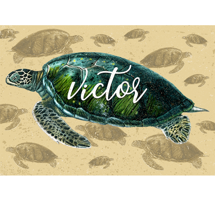 Animals wall mural sea turtle adventure - TenStickers