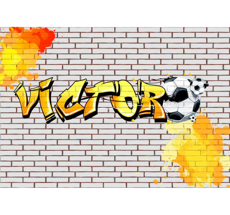 Football Graffiti  Personalised Wall Murals - TenStickers