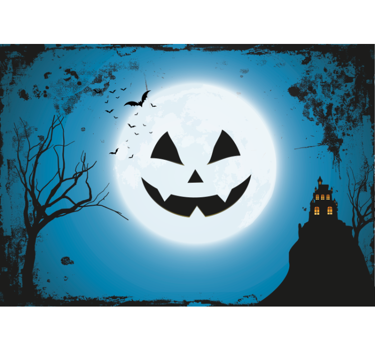 Spooky Pumpkin Grin wall mural halloween - TenStickers