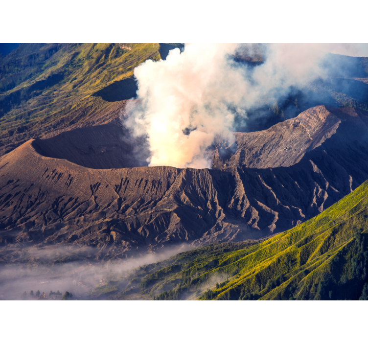 Volcano eruption Mountain wall mural - TenStickers