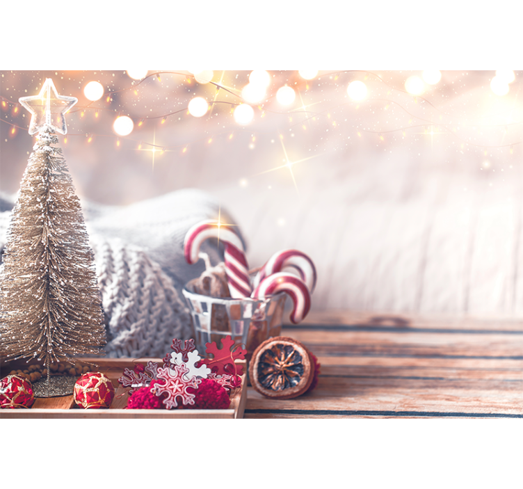 Joyful Holiday Spirit christmas wall mural - TenStickers