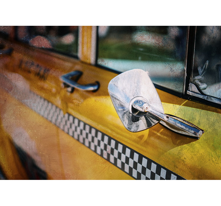 Wall mural new york iconic yellow taxi design - TenStickers