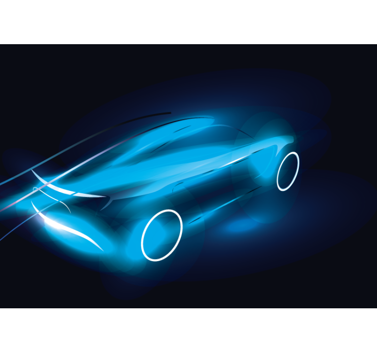 Futuristic Car Design wall mural vehicle - TenStickers