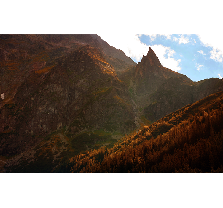 Landscape wall mural majestic mountain peaks - TenStickers