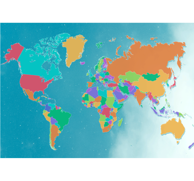 World map wallpaper interactive world map - TenStickers