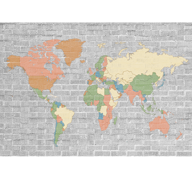 World map wallpaper extensive global atlas - TenStickers