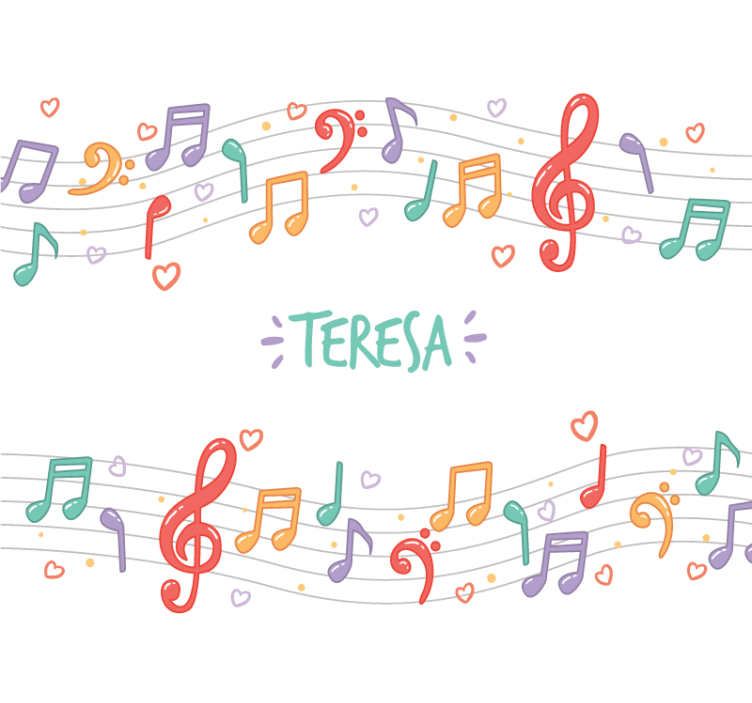 Music wall mural musical notes melody - TenStickers