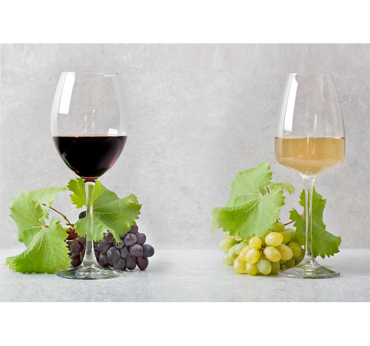 Music wall mural grapes and wine - TenStickers