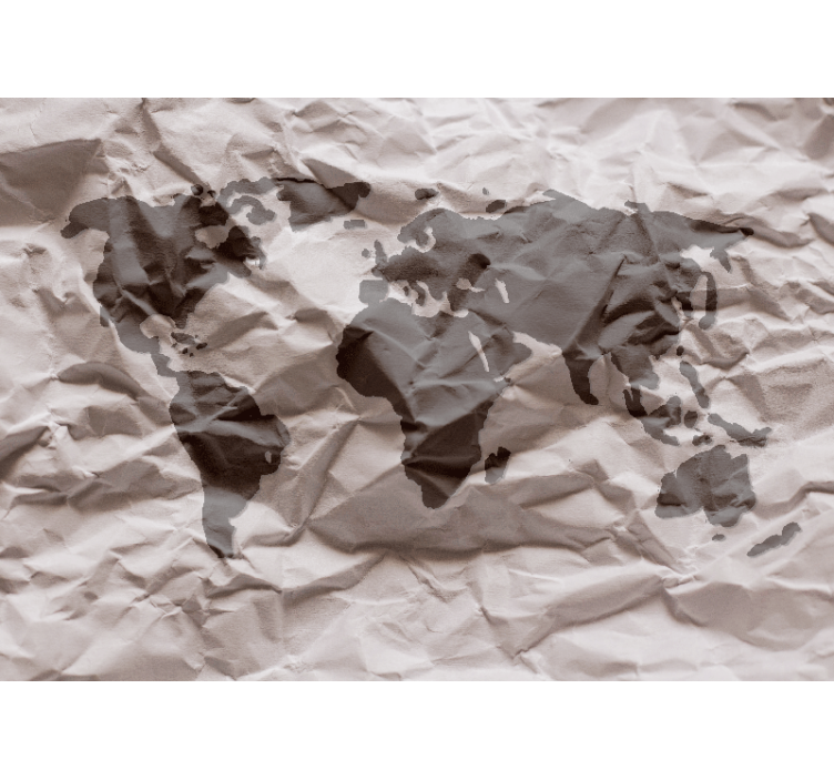 Geographical World Sketch world map wallpaper - TenStickers