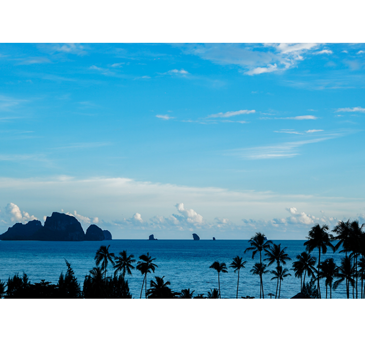 Ocean view landscape landscape wall mural - TenStickers