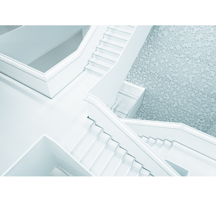 Abstract wall mural modern architectural stairs - TenStickers