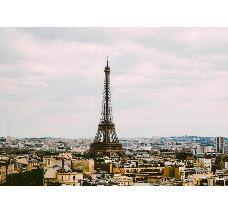 Paris wall mural eiffel tower view - TenStickers