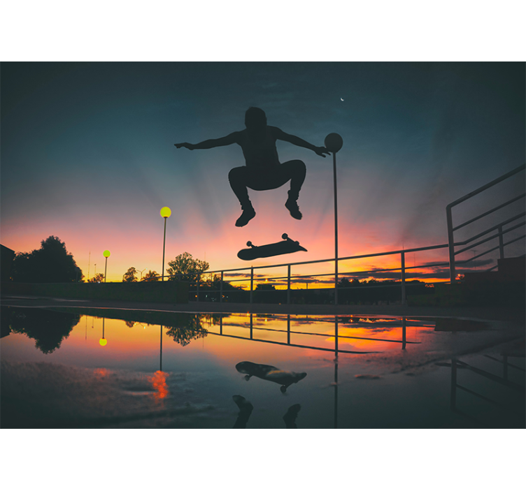 Skater in Motion music wall mural - TenStickers