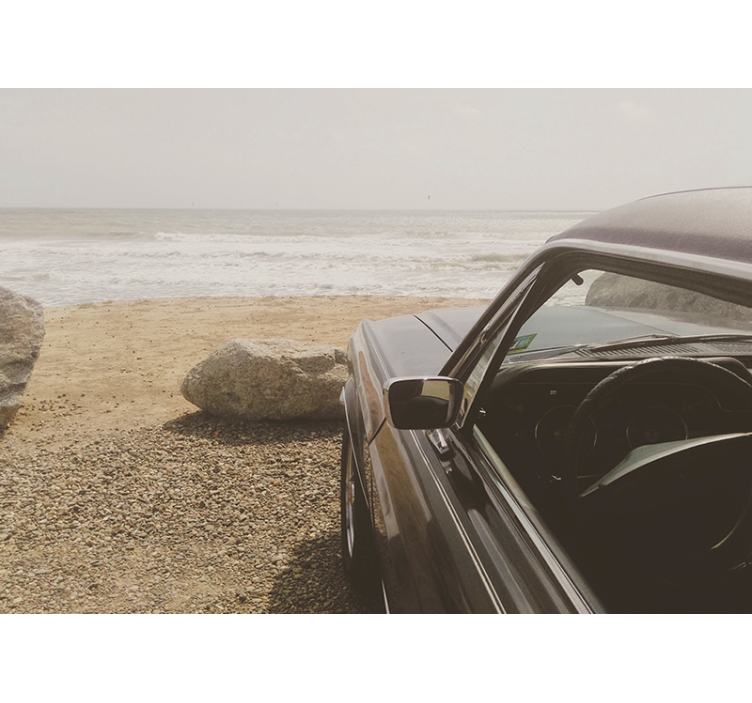 Classic Car View wall mural vehicle - TenStickers