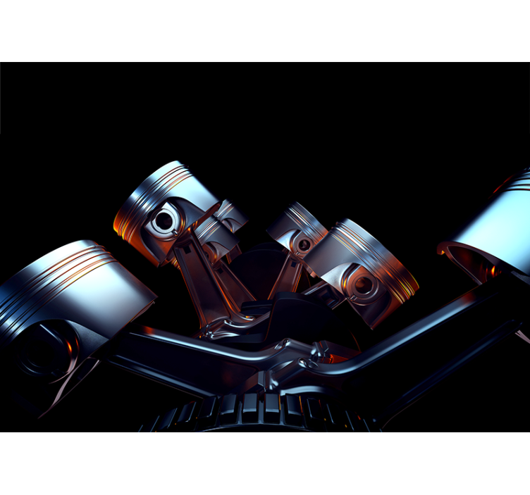 Engine from a  Car wall mural - TenStickers