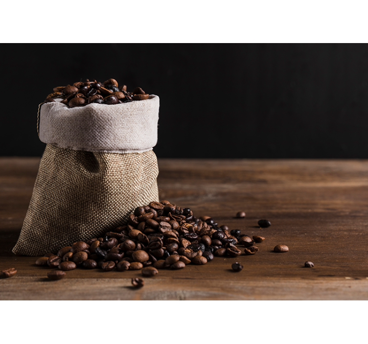 Coffee Bean Bag music wall mural - TenStickers