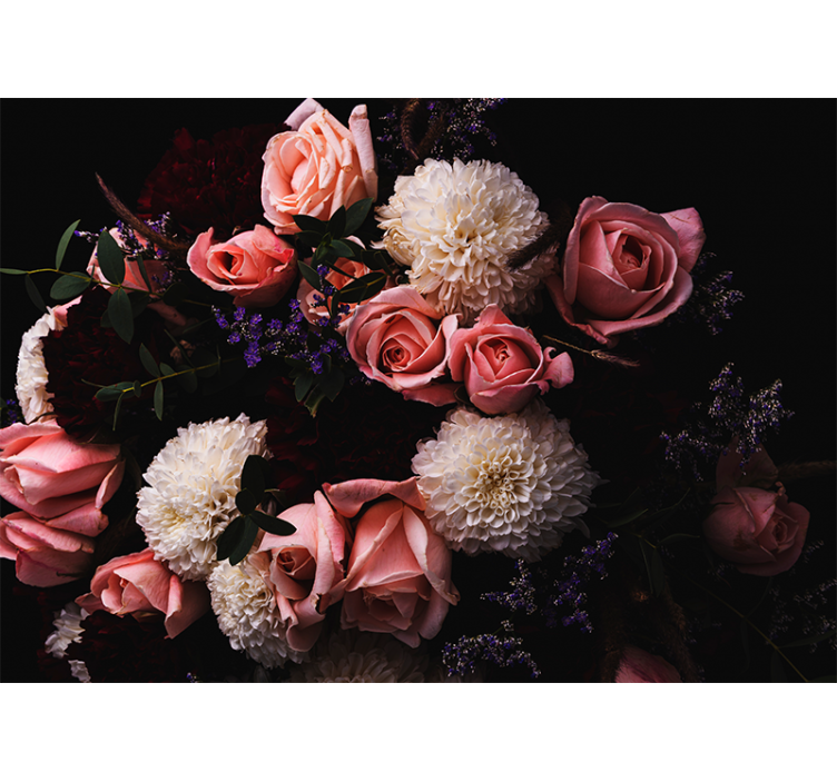 Graceful Botanical Composition flower wall mural - TenStickers