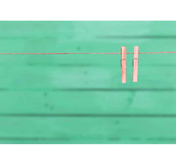 Clothespins on Line texture wall mural - TenStickers