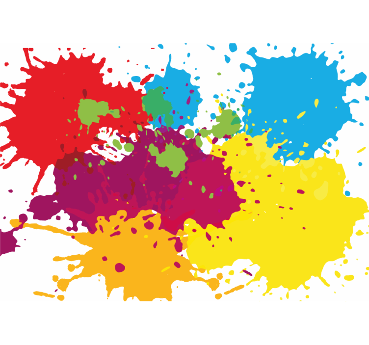 Graffiti wall mural colorful splash designs - TenStickers