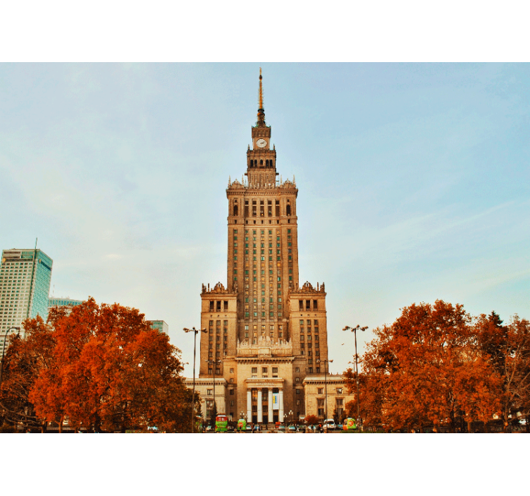 City wall mural palace of culture - TenStickers